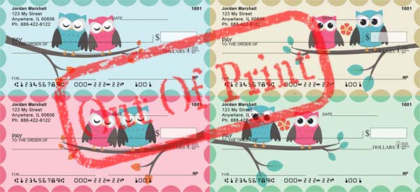 lovebird woodland owl checks out of print