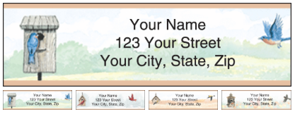 backyard birds address labels