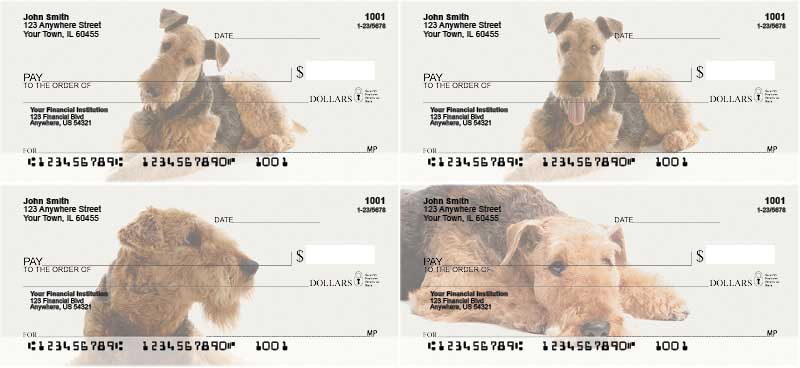 airedale terrier dog personal checks