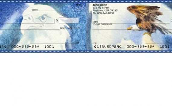 american eagle watercolor checks
