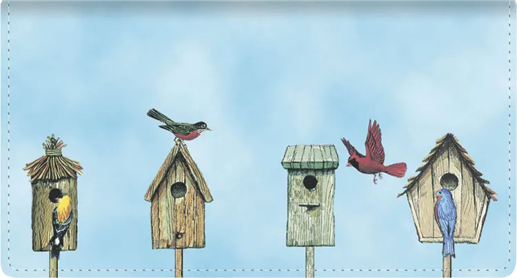 backyard birds checkbook cover