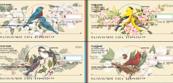 birds and blossoms checks