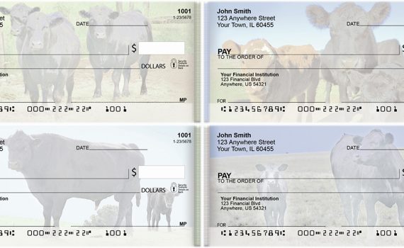 black angus cow check series