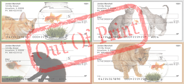 Cats Gone Fishin’ Checks out of print