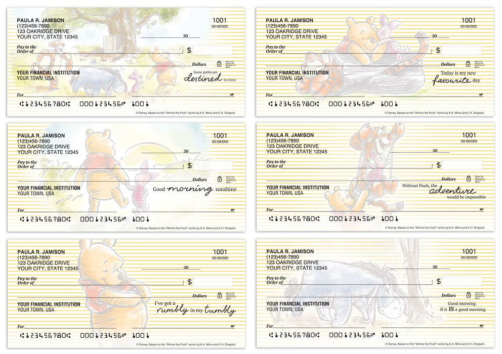 classic winnie the pooh and friends checks