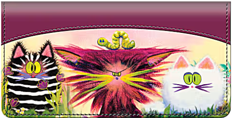 comical cats checkbook cover