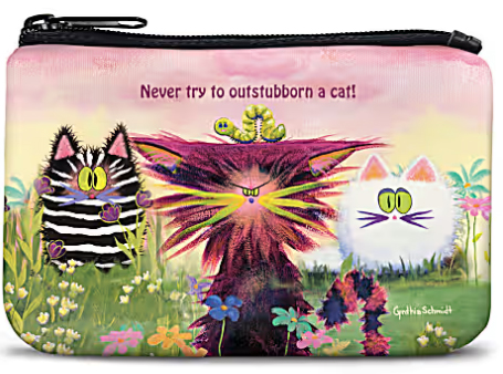 comical cats coin purse