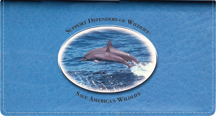 defenders of wildlife dolphins checkbook cover