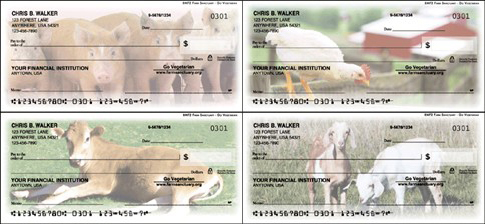 farm sanctuary go vegan checks
