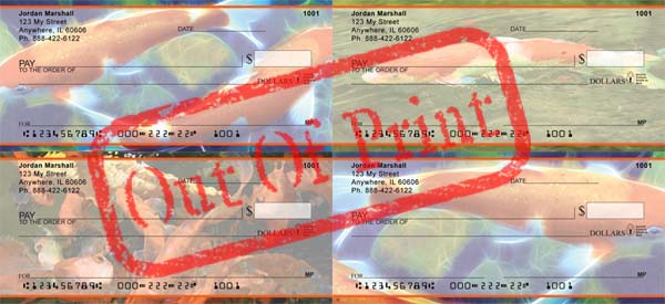 Koi Fish Checks out of print