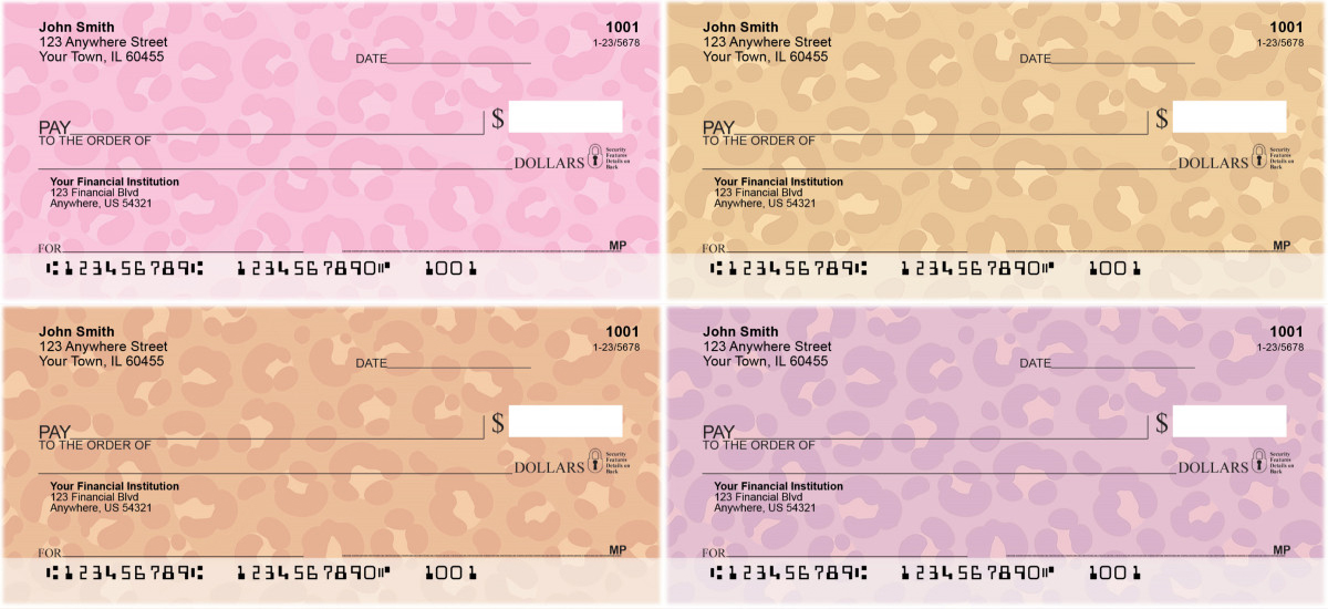 Leopard Prints Personal Checks – All Designs