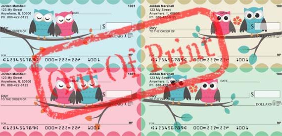 lovebird woodland owl checks out of print