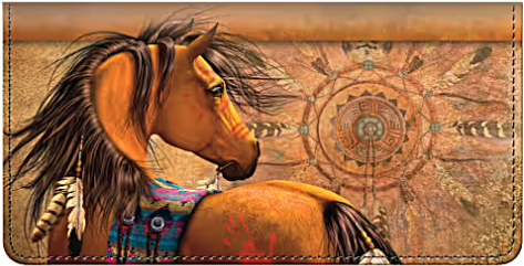 painted ponies checkbook cover