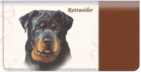 rottweiler checkbook cover