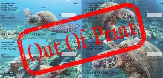 serene sea turtle checks are out of print
