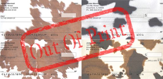 spotted cowhide checks out of print