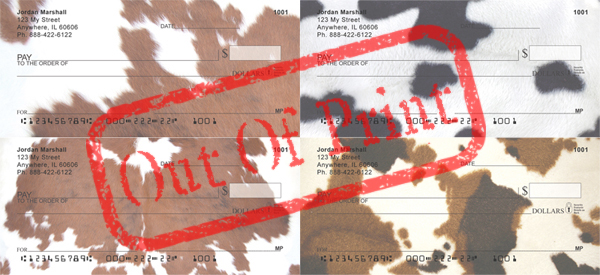 spotted cowhide checks out of print