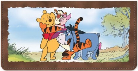 winnie the pooh adventures checkbook cover